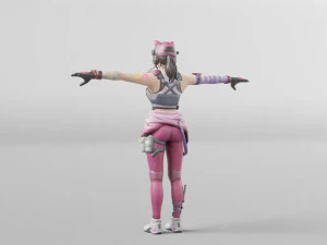 kentsel izci anime - 3d hileli model d&uuml;ş&uuml;k poli 3D Model