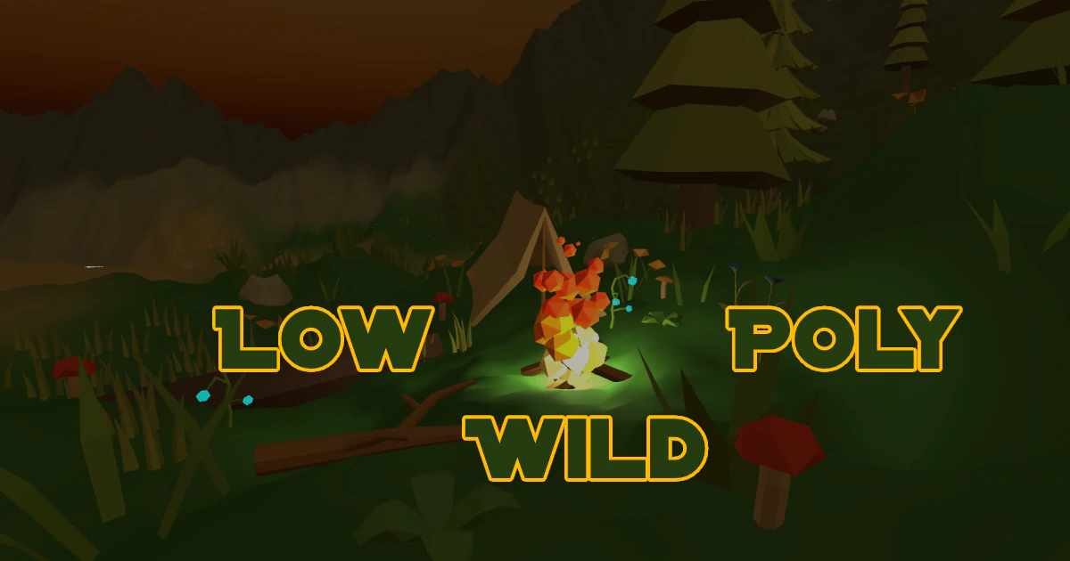 low poly wild scene CG Textures .c4d .max .obj .3ds .fbx .stl .blend 