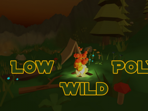 low poly wild scene CG Текстури