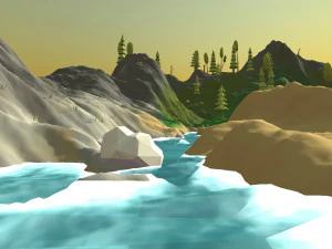 low poly wild scene CG Textures