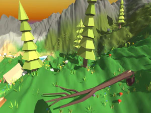 low poly wild scene CG Textures