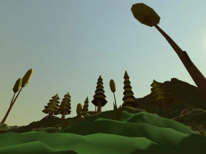 low poly wild scene CG Textures
