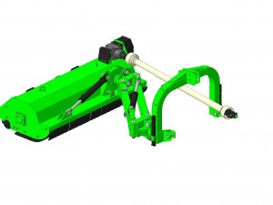 the mower is lateral offset 3D 模型