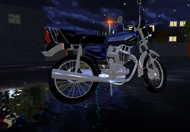 Motorcycle 125 3D Model .c4d .max .obj .3ds .fbx .stl .blend 
