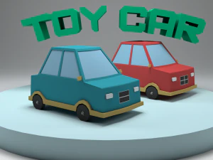 Низкополигональная модель игрушечного автомобиля 3D Модель