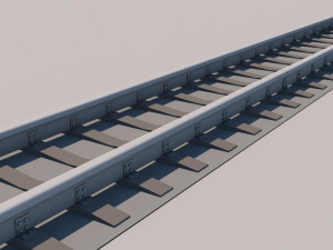 3d rail track model 3D Model