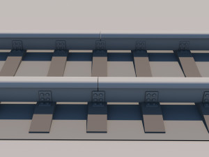 3d rail track model Modelo 3D