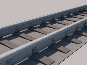 3d rail track model Modelo 3D