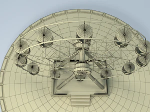 Lowpoly Ferris wheel for Park and Game - Animated 3D Model