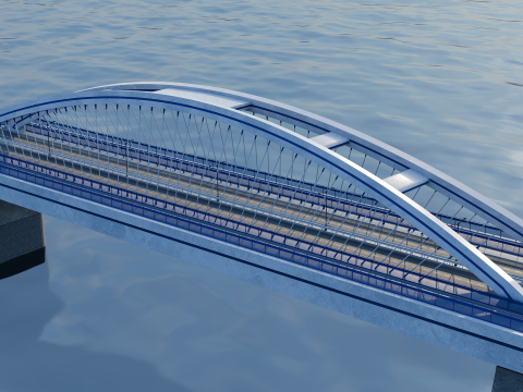 Most Apollo Bridge High Quality Textured and UV Unwrapped 3D Model