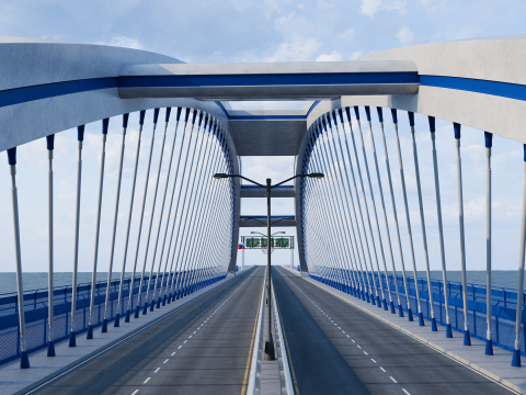 Most Apollo Bridge High Quality Textured and UV Unwrapped 3D 모델