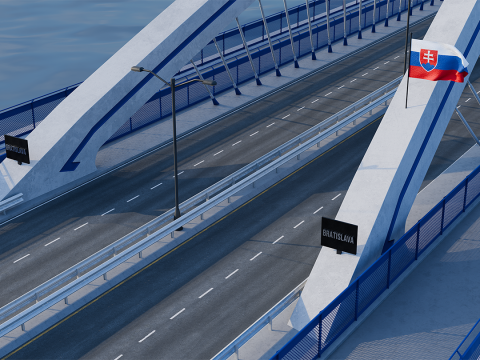 Most Apollo Bridge High Quality Textured and UV Unwrapped 3D 모델