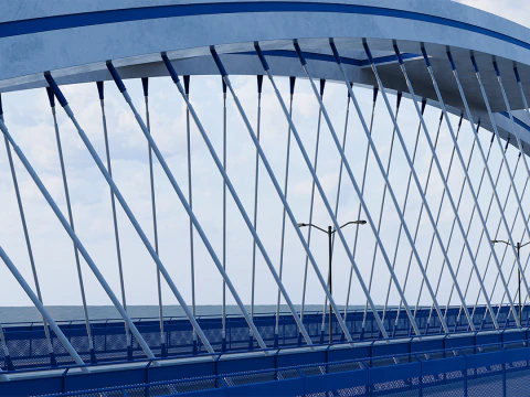 Most Apollo Bridge High Quality Textured and UV Unwrapped 3D Model