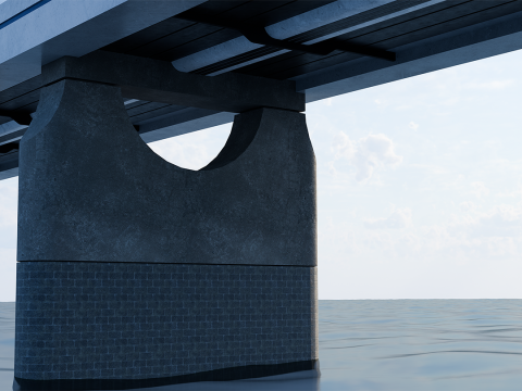 Most Apollo Bridge High Quality Textured and UV Unwrapped 3D 모델