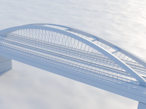 Most Apollo Bridge High Quality Textured and UV Unwrapped 3D Model
