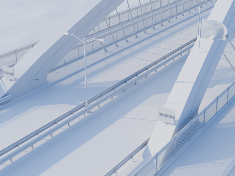 Most Apollo Bridge High Quality Textured and UV Unwrapped 3D 모델