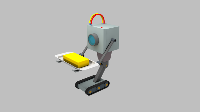 robot for butter from rick an morty 3D Model .c4d .max .obj .3ds .fbx .stl .blend 