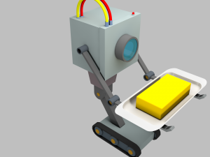 robot for butter from rick an morty 3D Model