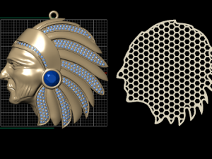 indian man pendant 3D Model