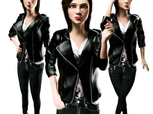 girlinjaket 3D Model