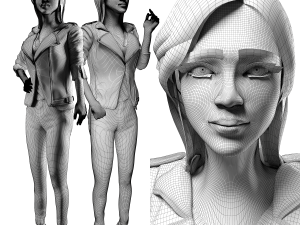 girlinjaket 3Dモデル