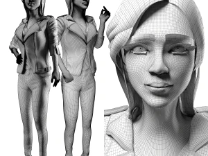 girlinjaket 3D Model
