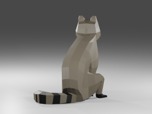raccoon low poly - includes rig and blend file 3D-Modell