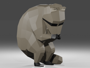 raccoon low poly - includes rig and blend file 3D-Modell