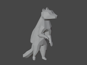 raccoon low poly - includes rig and blend file 3D-Modell