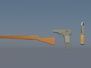 World War Low Poly Weapons Pack 3D Model