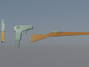 World War Low Poly Weapons Pack 3D Model