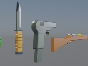 World War Low Poly Weapons Pack 3D Model