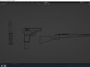 World War Low Poly Weapons Pack 3D Model