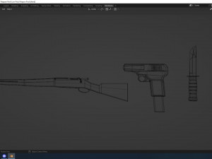 World War Low Poly Weapons Pack 3D Model