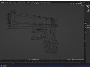 Pistola Glock Modello 3D