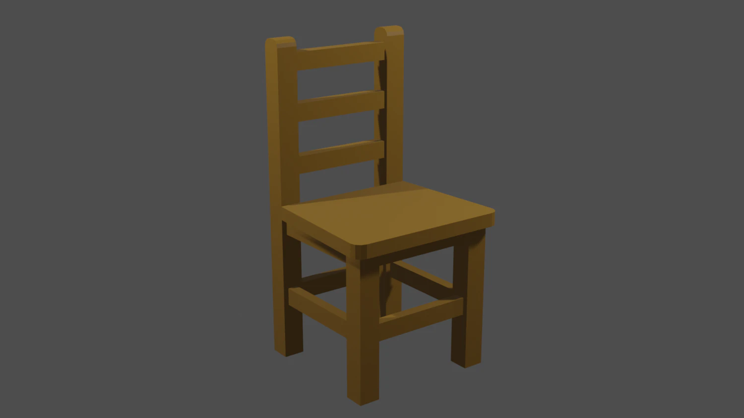 Low Poly Chair 3D Model .c4d .max .obj .3ds .fbx .stl .blend
