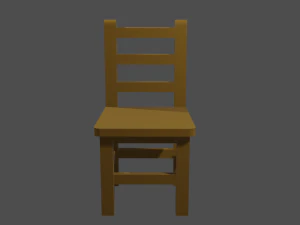 Low Poly Chair 3D Model