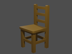 Low Poly Chair 3D मॉडल