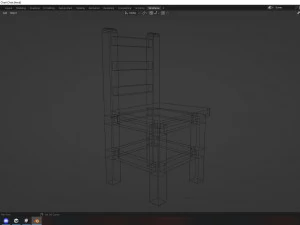 Low Poly Chair 3D Model