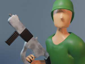 Soldier character for game ANIMATIONS INCLUDED 3D Модель