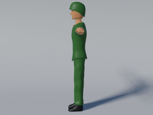 Soldier character for game ANIMATIONS INCLUDED Model 3D