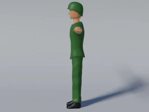 Soldier character for game ANIMATIONS INCLUDED 3D Model