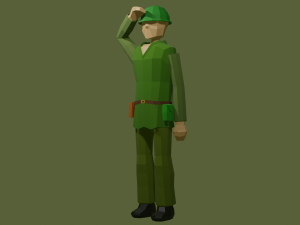 Soldier Low Poly - rig included 3D Модель