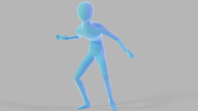 Thin Humanoid rigged 3D Модель .c4d .max .obj .3ds .fbx .stl .blend 