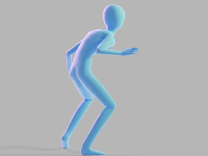Thin Humanoid rigged 3D Модель