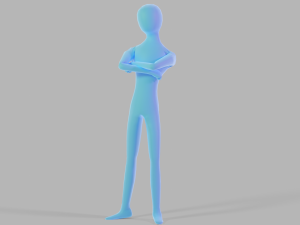 Thin Humanoid rigged 3D Модель