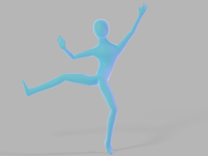 Thin Humanoid rigged 3D Модель