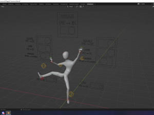 Thin Humanoid rigged 3D Модель