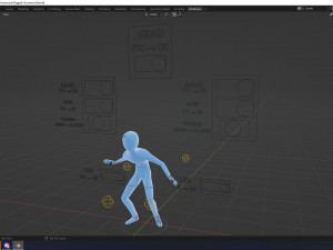 Thin Humanoid rigged 3D Модель