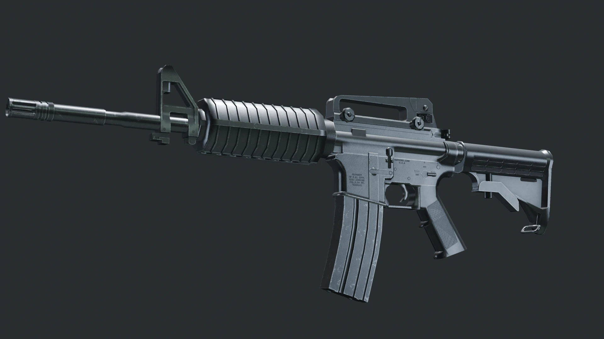 M4A1 게임 준비 완료 3D 모델 .c4d .max .obj .3ds .fbx .stl .blend 